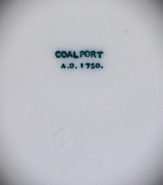 Coalport Cup & Saucer Quatrefoil Rare Gold Antique England - Two Piece Set - 1875 – 1881