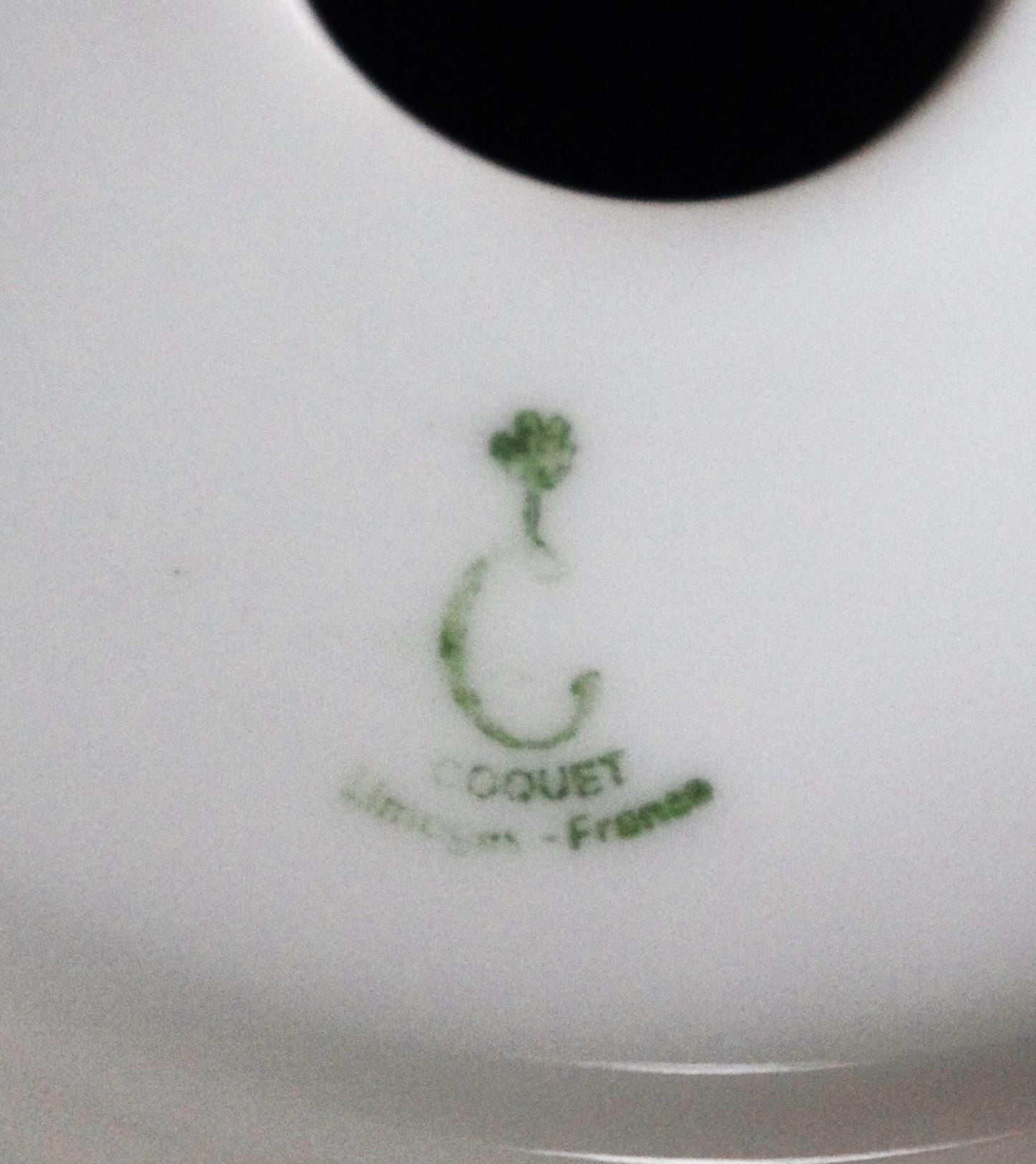 J.L Coquet Limoges Porcelain Vase – Paradis Blue & White, Gold Gilded, French Oriental Floral Rococo, 25cm (10")