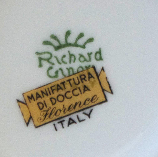 Richard Ginori Impero Florence Gold Cup with Lid – Tuscan Landscape Empire Style Made in Italy