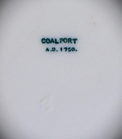 Coalport Cup & Saucer Quatrefoil Rare Gold Antique England - Two Piece Set - 1875 – 1881