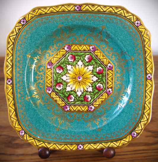 Mintons Byzantine Plate c. 1930 E4568 8.5" England Byzantine Revival Ornamentation