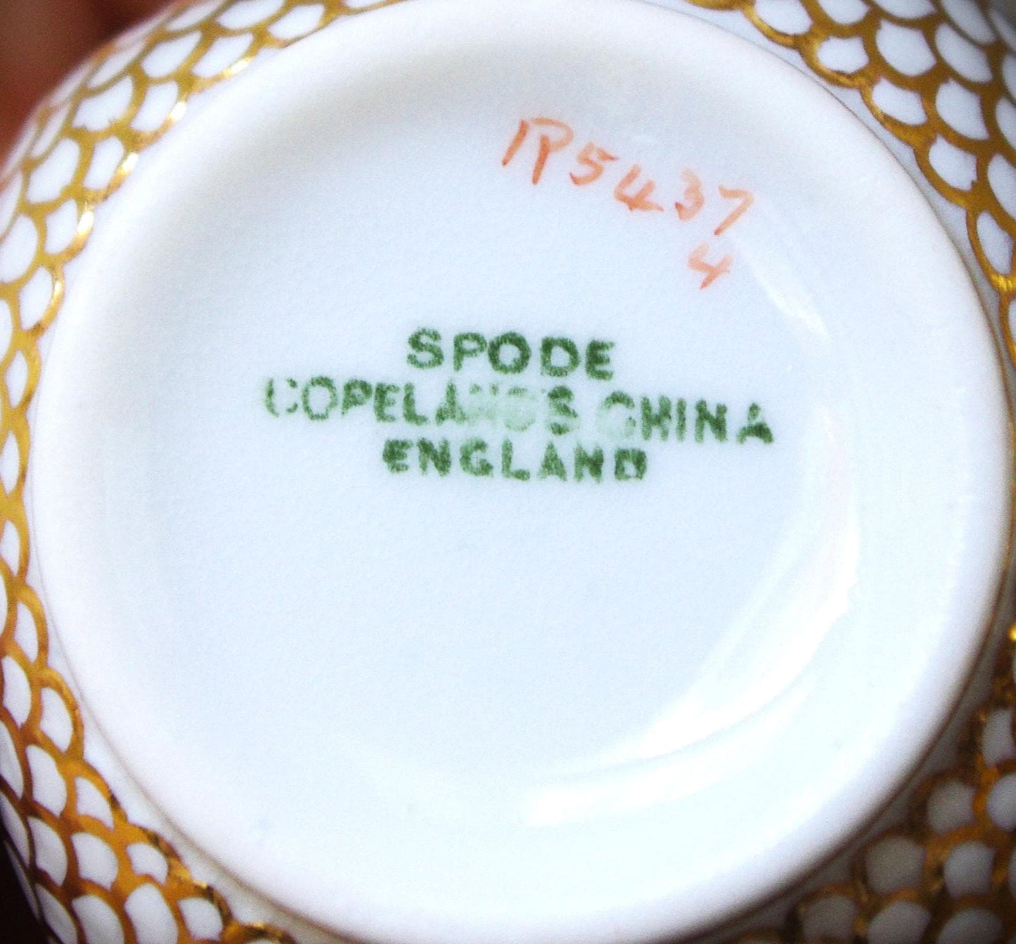 Antique Spode Copeland’s England Tea Set | Cobalt Blue Gold | Scalloped Gold Cups & Saucers | R5437 | English Bone China Tea Service c. 1900